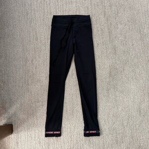 The Upside Black Drawstring Logo Waist Leggings